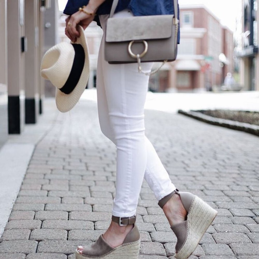 Marc Fisher Alita Platform Wedge Olive Green Espadrille Sandal Size 10 Summer